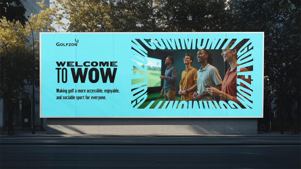 golfzon america wolcomeetowow billboard